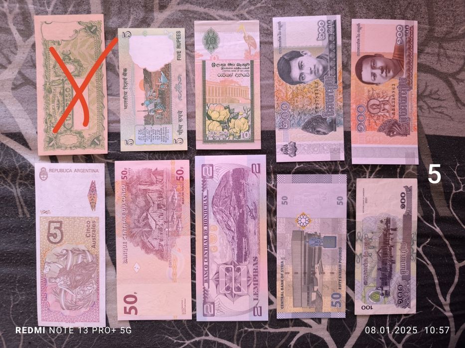 Банкноти 5 лота.