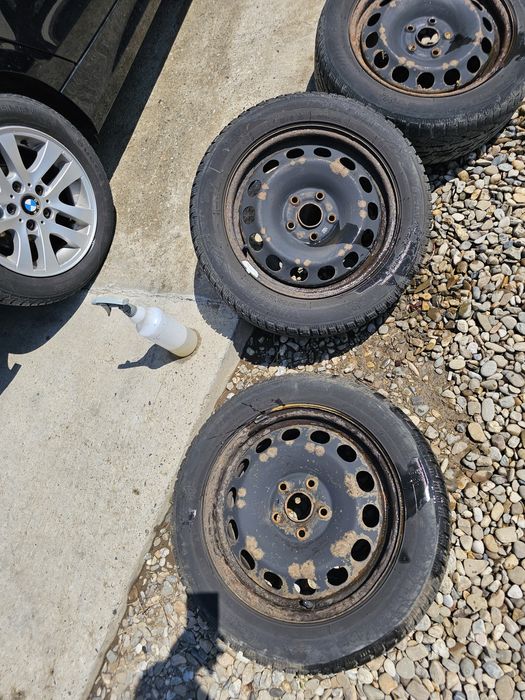 Jante de tabla cu Cauciucuri M/S 205 55 R16 VW Skoda Audi Seat