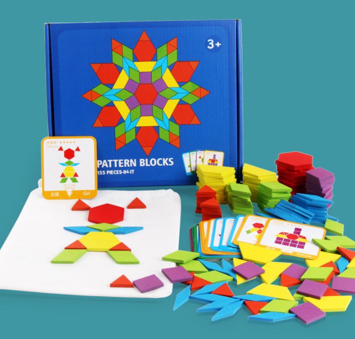 НАМАЛЕНИЯ С 55% ! 155 ч. ХИТ Дървен пъзел конструктор мозайка строител