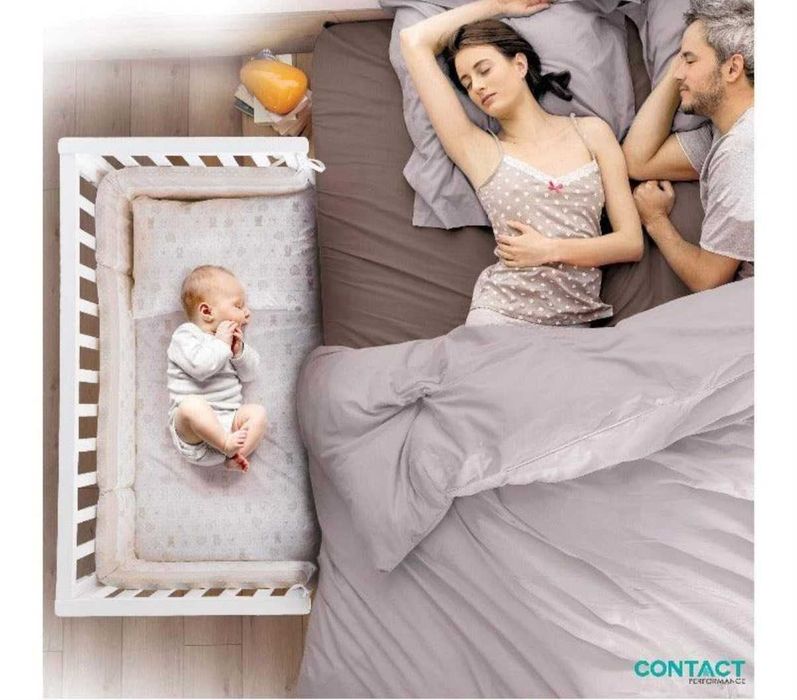 Patut Co-Sleeper Atasabil si suport Antireflux Lemn Fag Italia-CA NOU