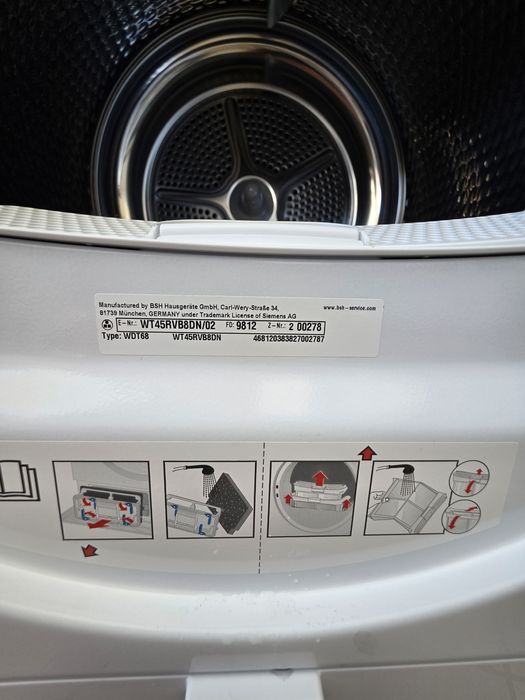 Сушилня с термопомпа Siemens iQ 300