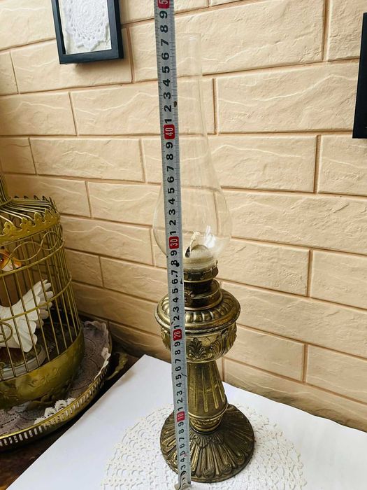 Красива голяма месингова лампа от Англия