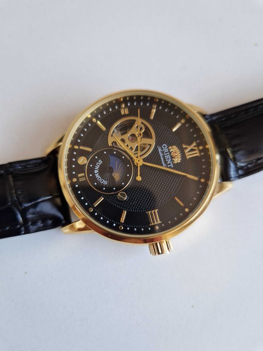 ORIENT Sun & Moon, semi-skeleton, automatic, cal. Epson, Japan, 21 jewels. Чисто нов!