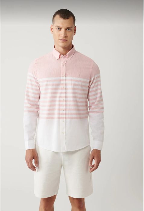 Мъжка риза AVVA памук и лен