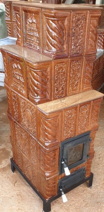 Soba de teracota 45x55 cu geam termorezistent