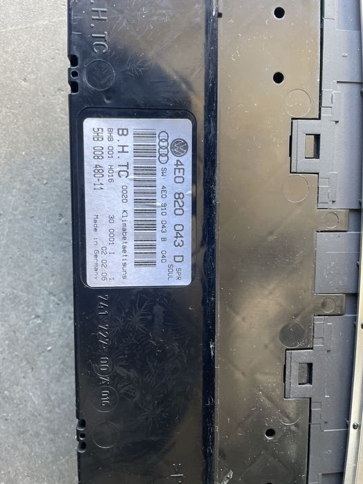 Comanda clima Audi A8 d3 incalzire in scaune webasto