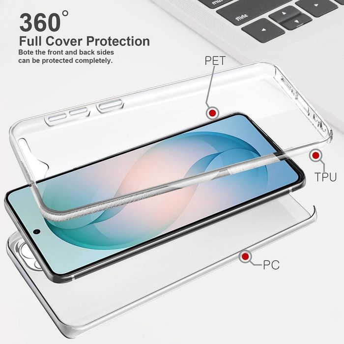 Прозрачен 360° градуса кейс за samsung galaxy s26+ plus