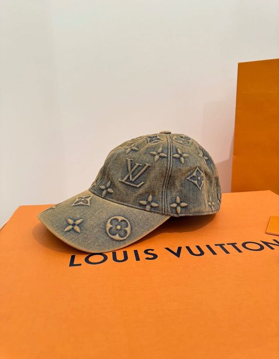Sapca originala Louis Vuitton Baseball Cap Monogram Washed Denim Cap