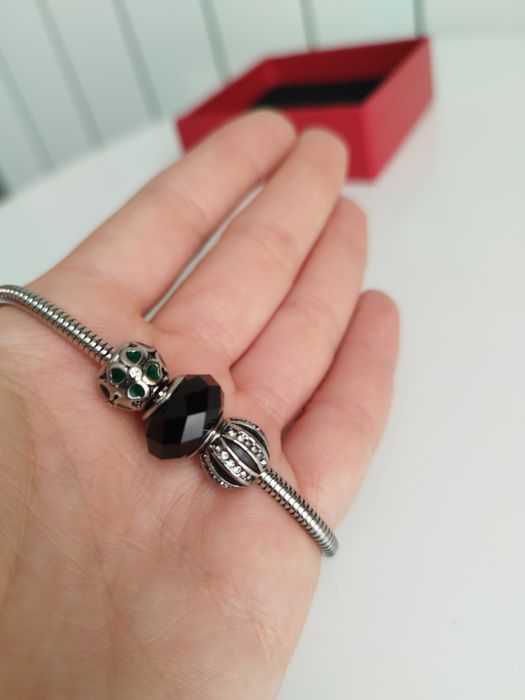 Сребърни комплекти, колие Swarovski, гривна