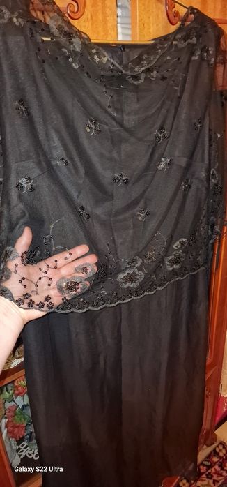 Rochie de seara din voal de matase naturala