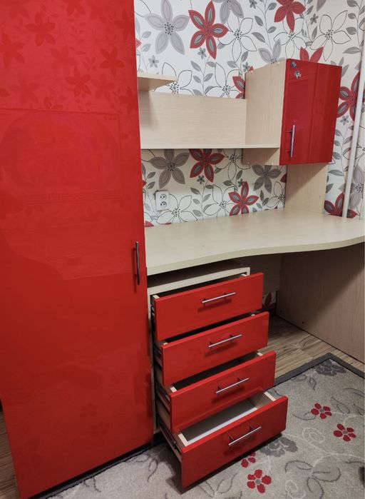 Шкаф с письменным столом 2в1