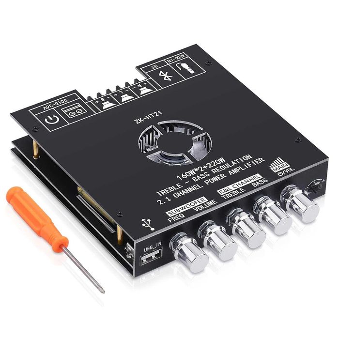 аудио Усилвател 2+1  2x160 W + 220 W  субуфер Bluetooth TDA7498E Chip