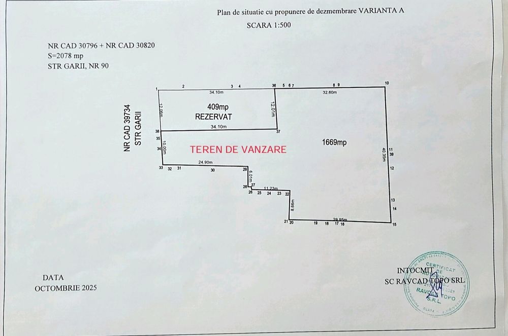 Teren de Vânzare în Rate 6-12 luni