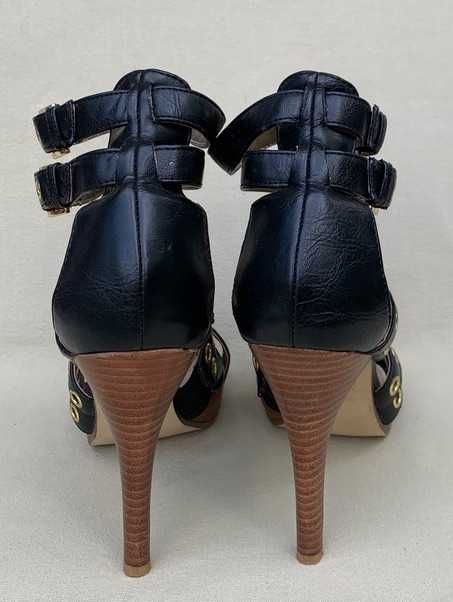 Bata Superbe Sandale Fashion Chic Stil Gladiator Negru Stiletto Piele