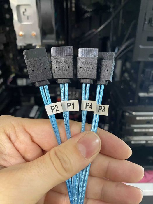 Кастомный SATA Кабель SSD/HDD для красивых сборок.6 Гбит/с х4 дсиков