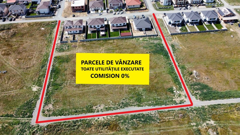 Parcele Cartier Serena 3, utilitatile deja executate, asfalul in 2027 inclus in pret, 0% Comision
