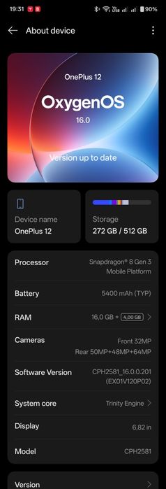OnePlus 12 – 512 GB / 16 GB RAM – Impecabil – Garanție 2026