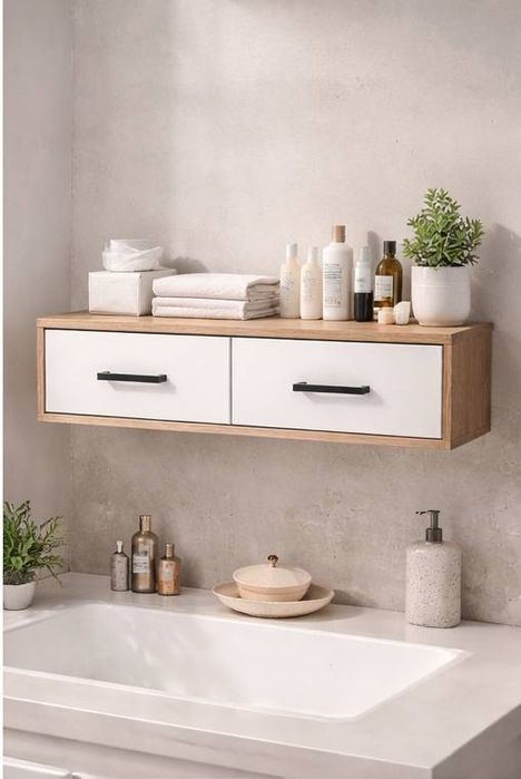 Навесная тумба консоль 2 ящиков хорошо выбор