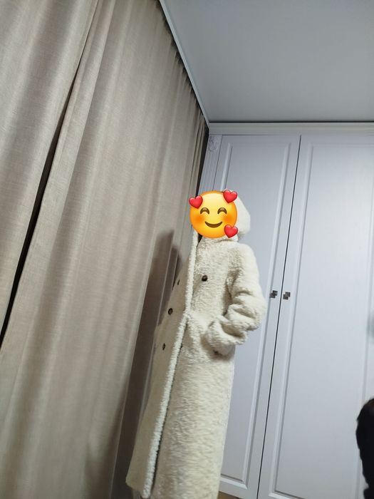 Пальто Teddy молочного