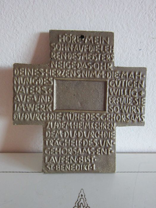 cadou rar bronz masiv Egino Weinert Sf. Benedict protectorul copiilor