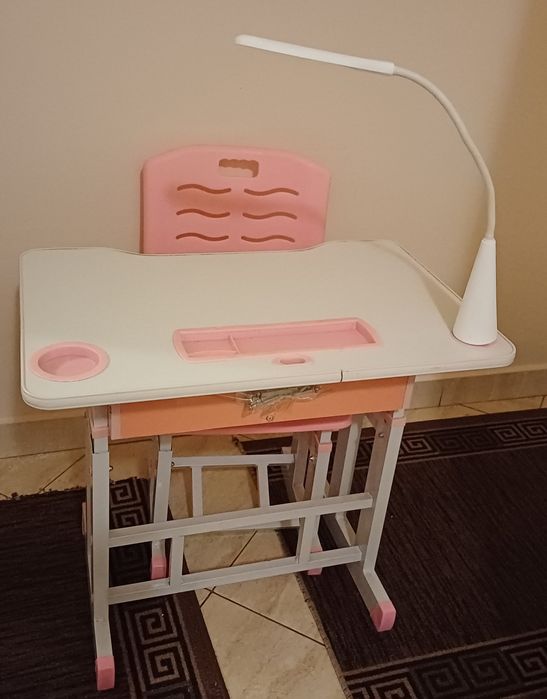 Masa birou pentru copii cu scaun reglabil -Gyerek asztal székkel