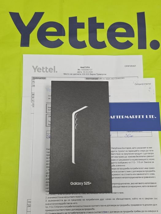 *** 256Gb Samsung S25 plus + Гаранция Yettel 3г. 2029 Blue