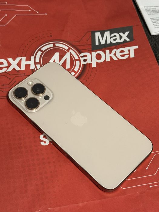 КАТО НОВ 256GB iPhone 16 Pro Max Гаранция Техномаркет 2026г. Desert