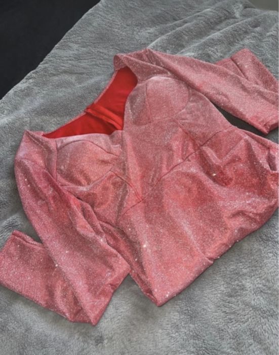 Rochie roz cu sclipici