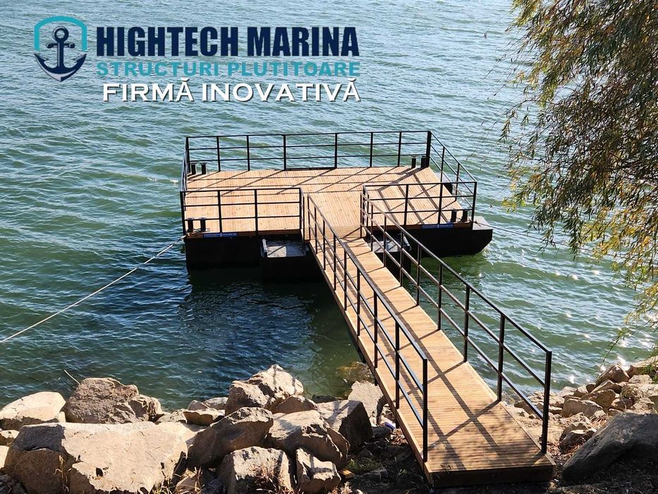 Pontoane și căsuțe plutitoare cu flotori din plastic PE-HD