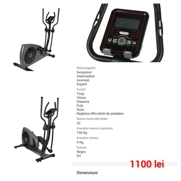 Vând birou, bicicleta eliptica, scaun de birou