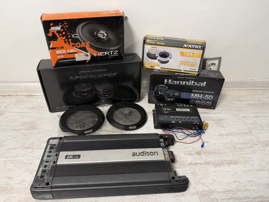 Авто озвучаване - високочестотни, средночестотни говорители, усилвател