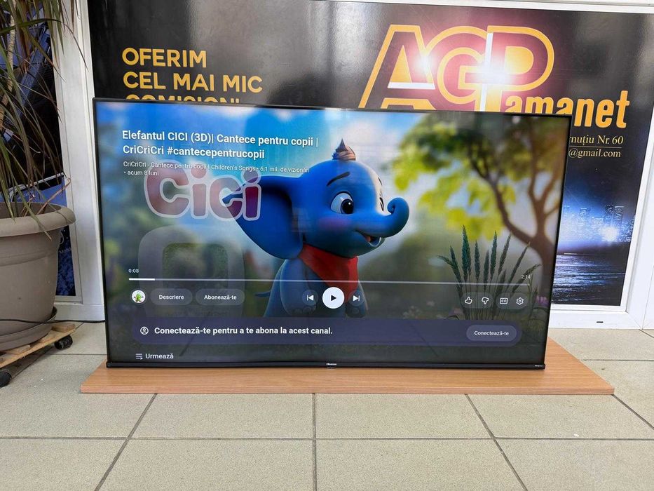 Televizor QLED Smart HISENSE 55E77HQ, Ultra HD 4k, 139cm AGP Amanet