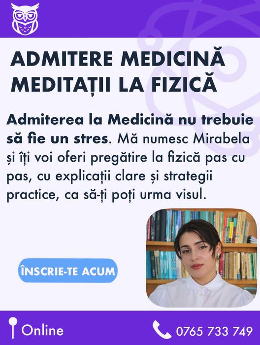 Meditații la Fizică 2027 Admitere Medicină "Carol Davila"