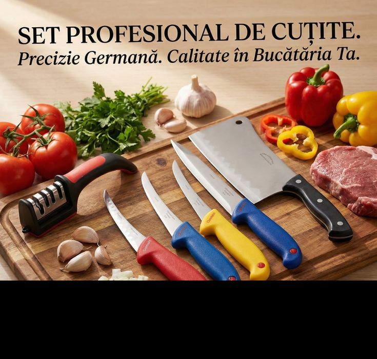 Cutite macelarie 8 piese- profesionale