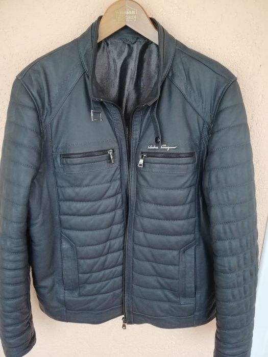 Geaca piele bărbati Salvatore Ferragamo xl