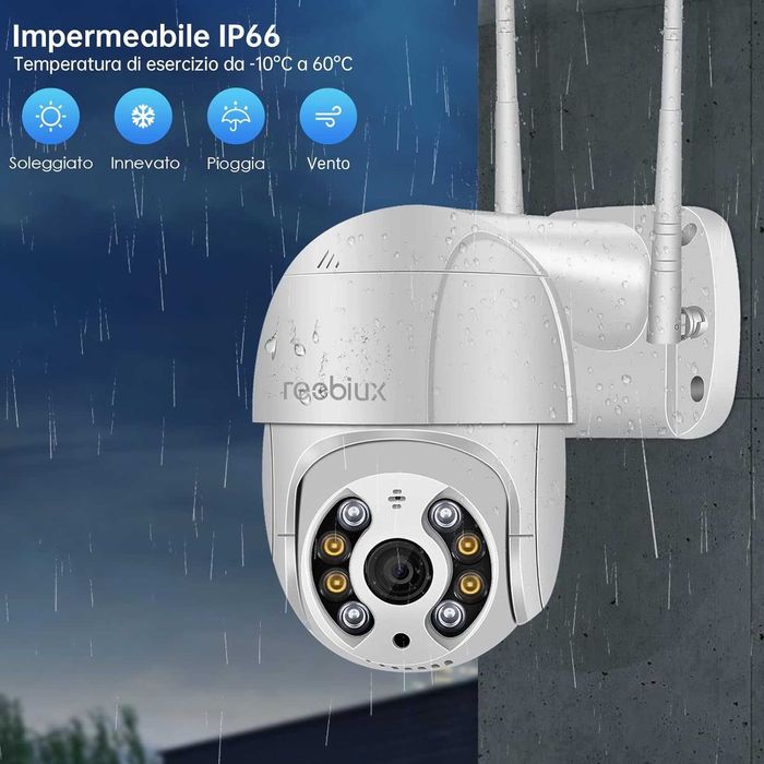 Reobiux 2K външна WiFi камера за наблюдение