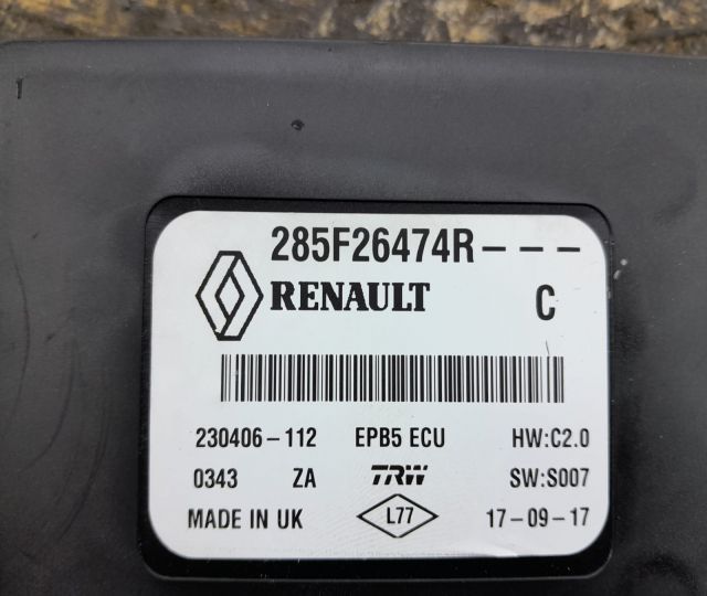 Calculator frana de mana 285f26474r 1.5 dci K9K Renault Megane 4  [din 2016 pana  2020] seria