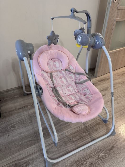 CHIPOLINO Електрическа бебешка люлка - шезлонг НУКС ПУДРА