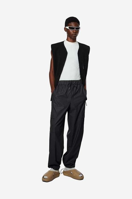 Rains, Pantaloni de ploaie Cargo Rain Pants Wide, Unisex, Negru, S