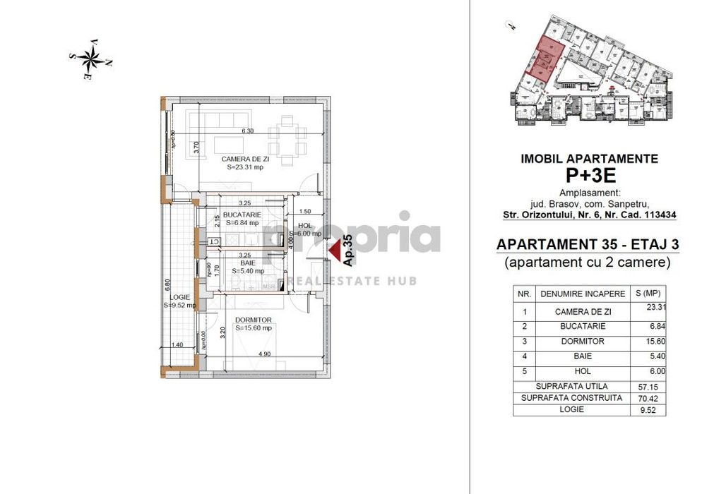 Comision 0% Apartament 2 Camere Nr.35 Predare Iulie 2026