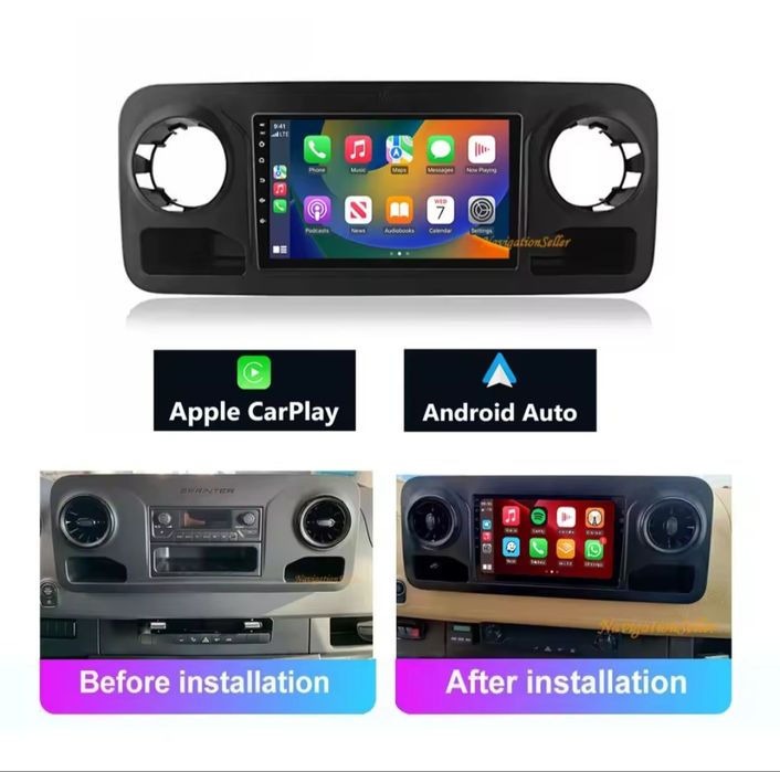 Navigatie android Mercedes Sprinter 2018-2022 Waze YouTube