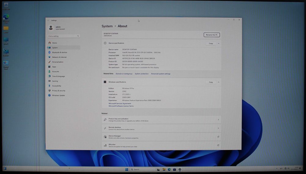 Работна станция Lenovo P520 W-2133/16GB RAM/240GB SSD
