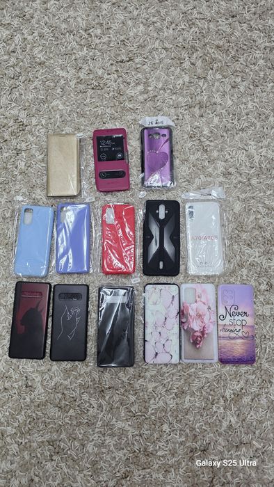 Lot 14 huse telefon toate 150 lei Samsung  S20 , S10 plus , Note 8 , A70 , S6 edge , S5 , J5 , Nubia , P40 lite