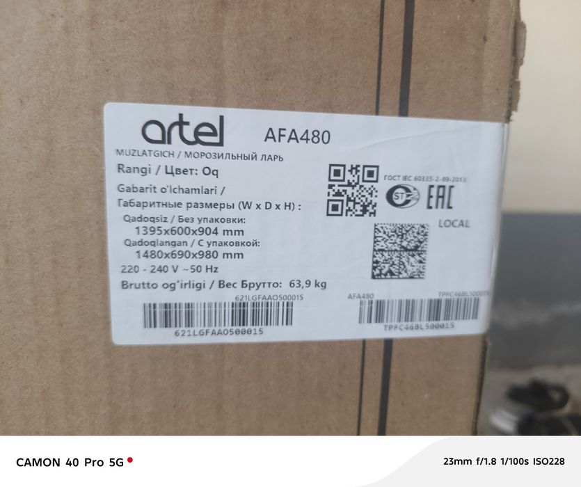 Artel AFA 480 Muzlatkich
