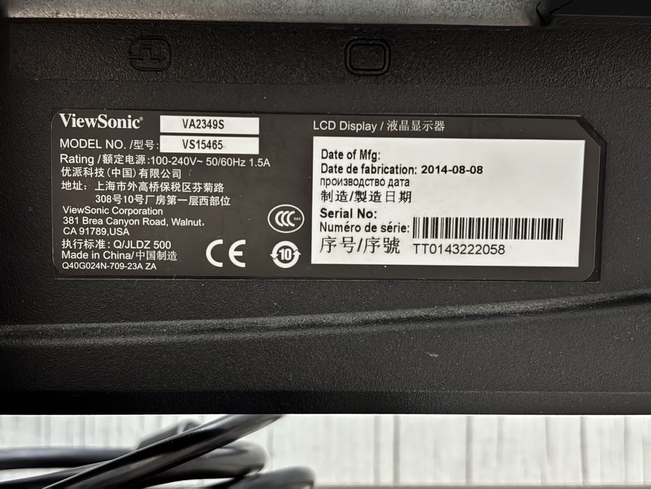 Монитор FHD 24" ViewSonic