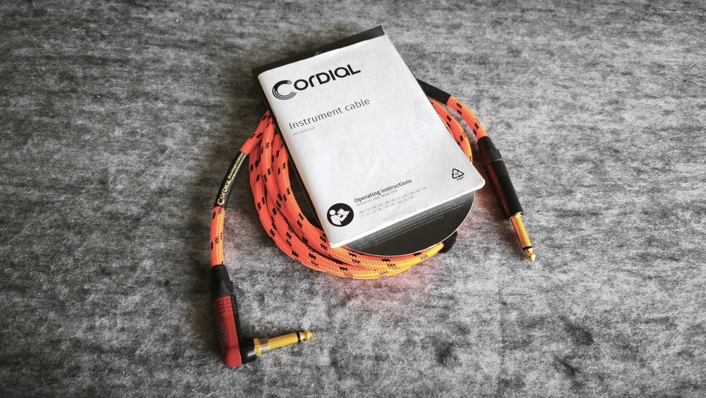 Cablu chitara Jack 6.3mm Cordial Blacklight Edition 3 PR Orange SILENT