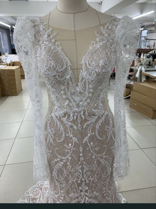 Vand rochie de mireasa cusuta manual. Voal 5 m