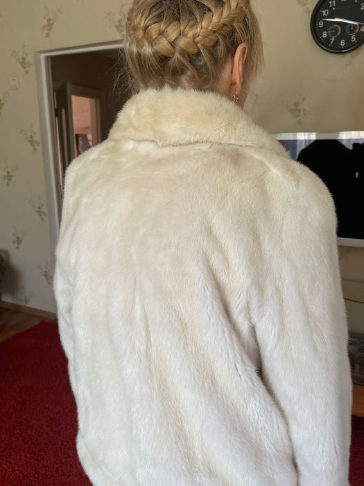 Полушубок норка.Чёрный и белый