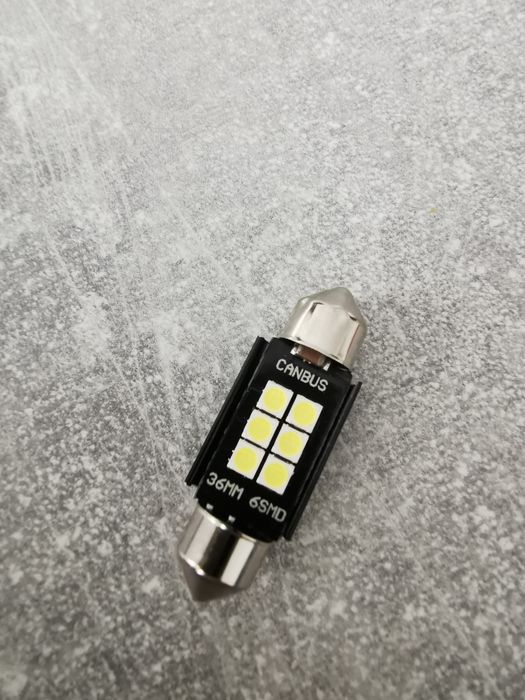 Set 2 becuri auto cu Led 36mm, Canbus, C5W Alb 6 leduri