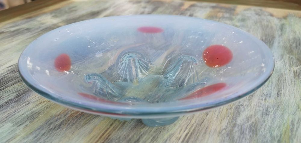 Фруктиера от мноцветно стъкло Мурано